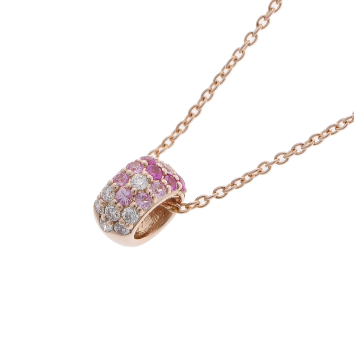 ポンテヴェキオロトンド ネックレス サファイア0.13ct ダイヤ0.05ct レディース K18ピンクゴールド ネックレス Ponte Vecchio  中古 – 銀蔵オンライン