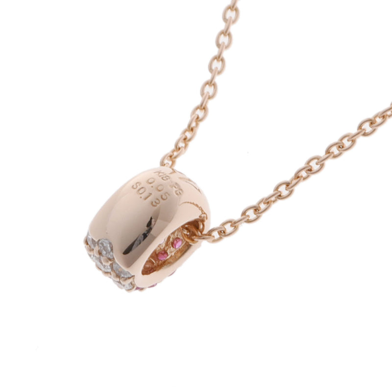 Ponte Vecchio ポンテヴェキオ ロトンド ネックレス サファイア0.13ct ダイヤ0.05ct レディース K18ピンクゴールド ネックレス Aランク 中古 銀蔵