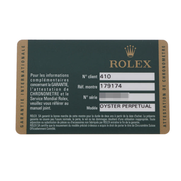 ROLEX ロレックス デイトジャスト 10Pダイヤ 179174G レディース SS/WG 腕時計 自動巻き シルバー/コンピューター文字盤 Aランク 中古 銀蔵