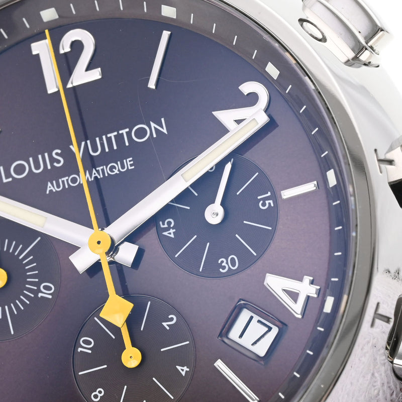 ルイヴィトンタンブール クロノグラフ メンズ 腕時計 Q11211 LOUIS 