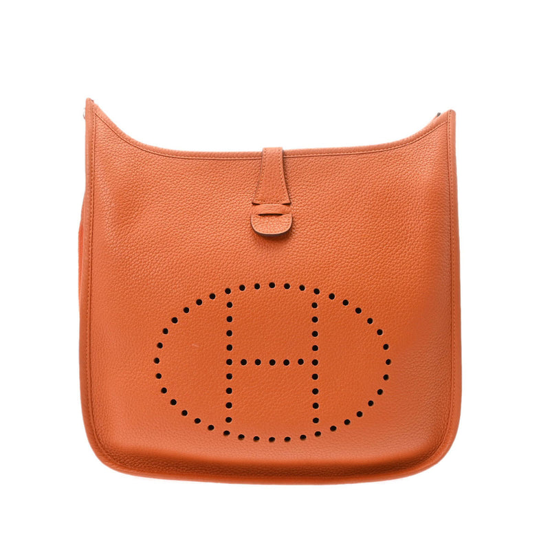 HERMES エルメス エヴリン3 PM オレンジ シルバー金具 □P刻印(2012年頃) レディース トリヨンクレマンス ショルダーバッグ Aランク 中古 銀蔵