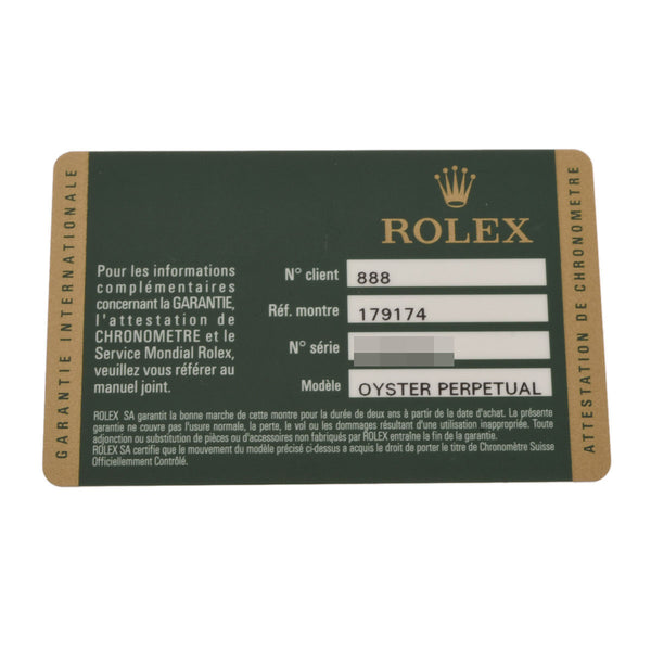 ROLEX ロレックス デイトジャスト 179174 レディース SS/WG 腕時計 自動巻き ブラック文字盤 Aランク 中古 銀蔵