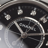 CHANEL シャネル J12 33mm 12Pダイヤ H1625 レディース 黒セラミック 腕時計 クオーツ ブラック文字盤 Aランク 中古 銀蔵