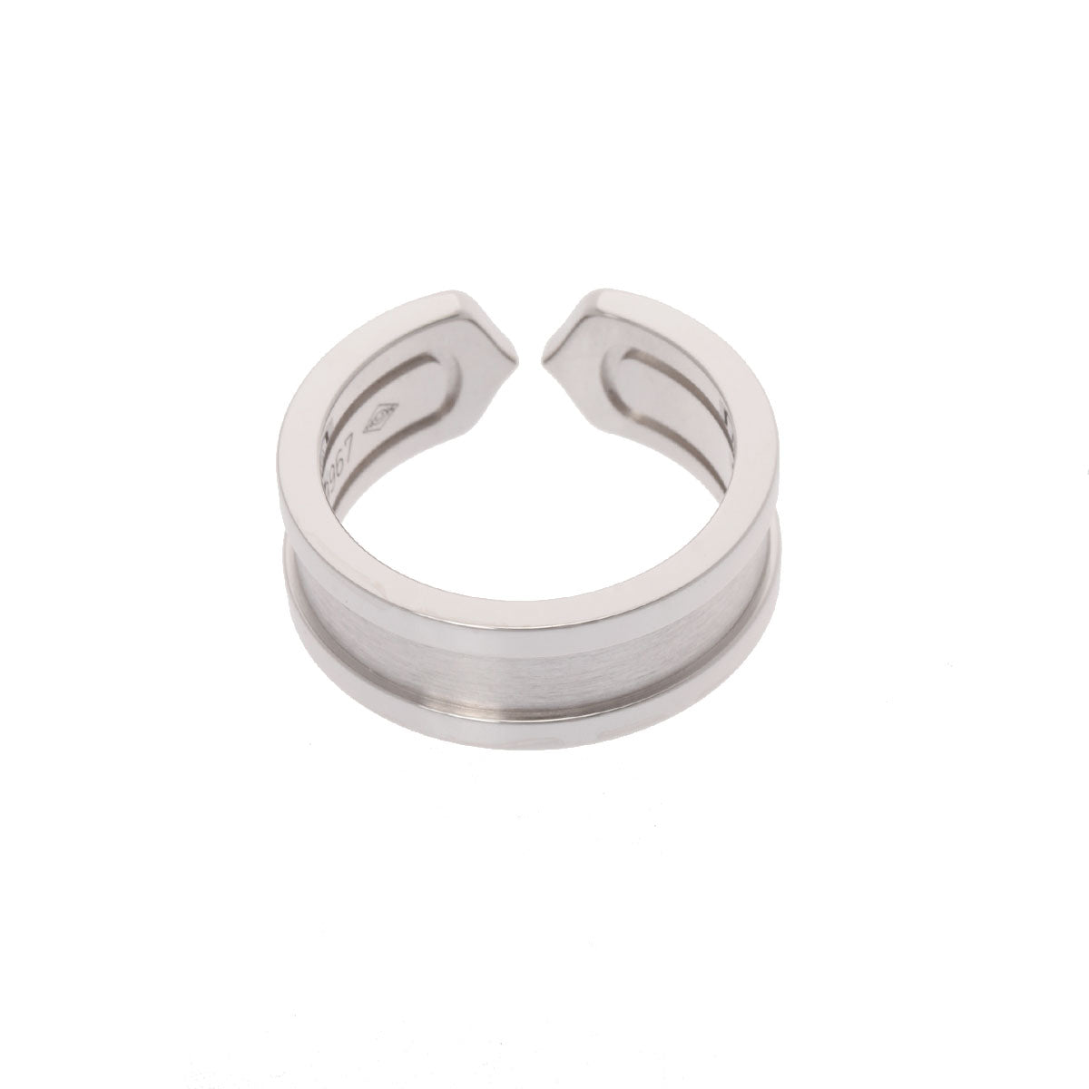 カルティエC2リング ダイヤ #47 レディース K18ホワイトゴールド