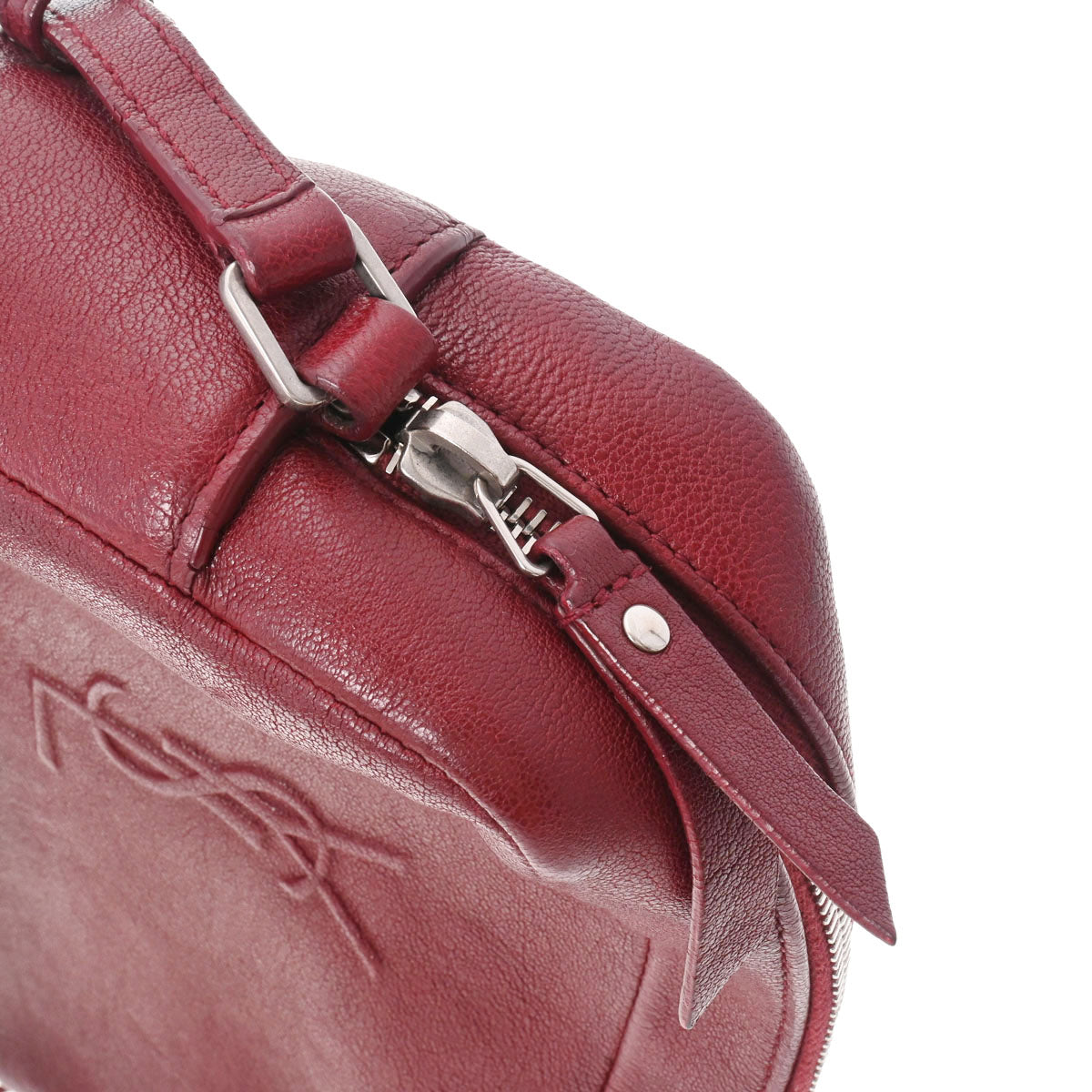 サンローランフリンジ カメラバッグ レッド シルバー金具 レディース