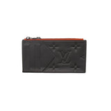 LOUIS VUITTON ルイヴィトン モノグラム シール コインカードホルダー ブラック/オレンジ M80827 メンズ レザー コインケース ABランク 中古 銀蔵