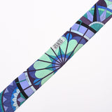 HERMES エルメス ツイリー ROSE DE COMPAS ブルー/グリーン レディース シルク100％ スカーフ ABランク 中古 銀蔵