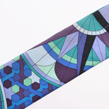 HERMES エルメス ツイリー ROSE DE COMPAS ブルー/グリーン レディース シルク100％ スカーフ ABランク 中古 銀蔵