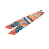 HERMES エルメス ツイリー オレンジ レディース シルク100％ スカーフ ABランク 中古 銀蔵