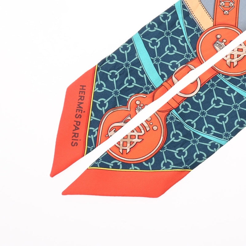 HERMES エルメス ツイリー オレンジ レディース シルク100％ スカーフ ABランク 中古 銀蔵