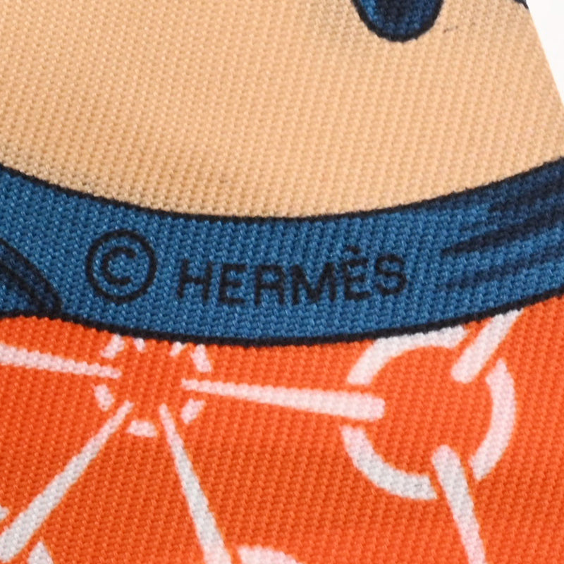 HERMES エルメス ツイリー オレンジ レディース シルク100％ スカーフ ABランク 中古 銀蔵