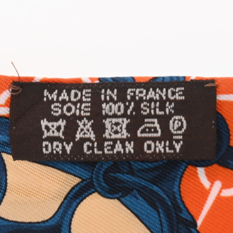 HERMES エルメス ツイリー オレンジ レディース シルク100％ スカーフ ABランク 中古 銀蔵