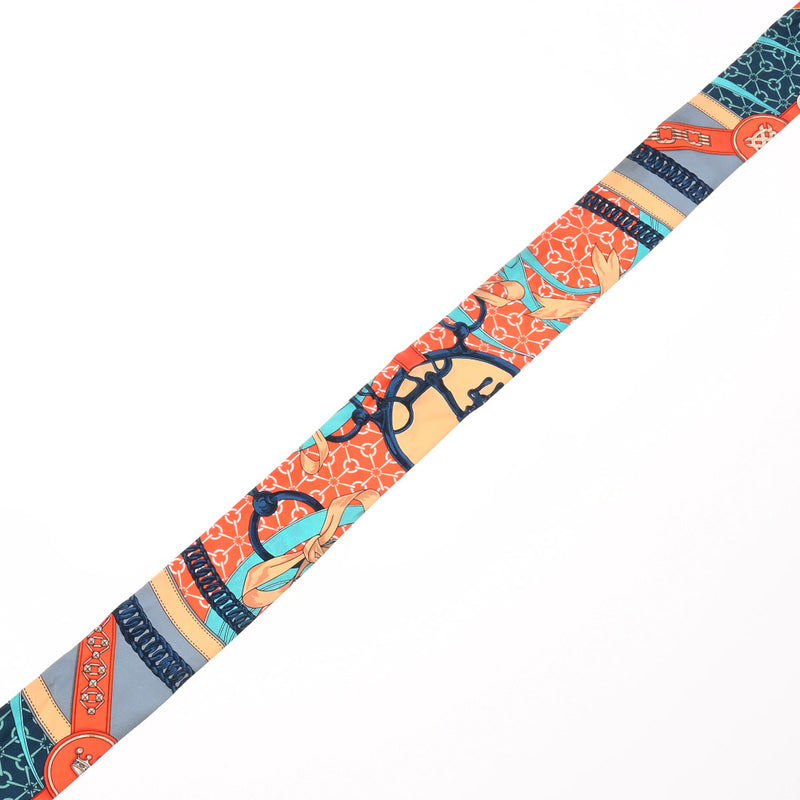 HERMES エルメス ツイリー オレンジ レディース シルク100％ スカーフ ABランク 中古 銀蔵