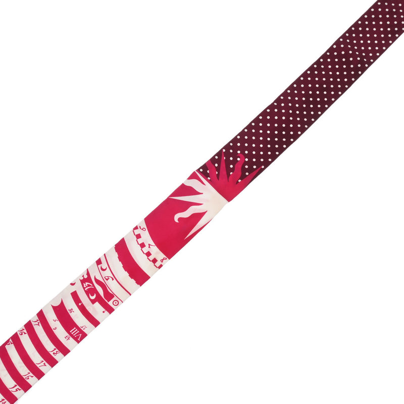 HERMES エルメス ツイリー ASTROLOGIE A POIS 新タグ ボルドー/ピンク レディース シルク100％ スカーフ ABランク 中古 銀蔵