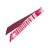 HERMES エルメス ツイリー ASTROLOGIE A POIS 新タグ ボルドー/ピンク レディース シルク100％ スカーフ ABランク 中古 銀蔵