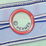 HERMES エルメス ツイリー MAILLONS 新タグ ブルー/グリーン レディース シルク100％ スカーフ ABランク 中古 銀蔵