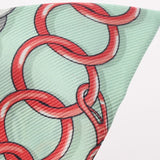 HERMES エルメス ツイリー MAILLONS 新タグ ブルー/グリーン レディース シルク100％ スカーフ ABランク 中古 銀蔵