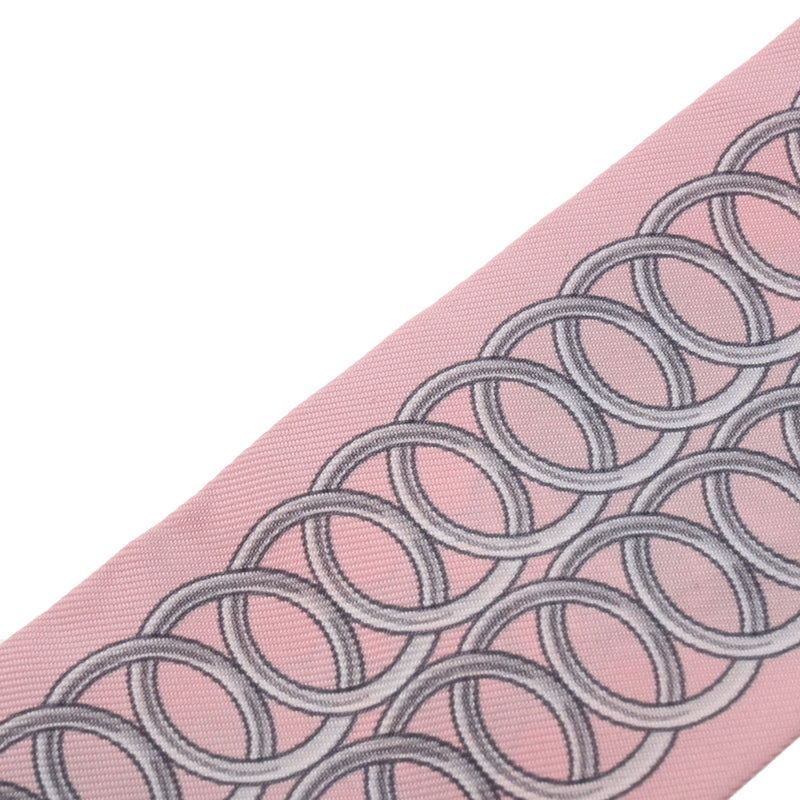 HERMES エルメス ツイリー LIFT PROFILE 新タグ ピンク/イエロー レディース シルク100％ スカーフ ABランク 中古 銀蔵