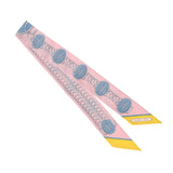 HERMES エルメス ツイリー LIFT PROFILE 新タグ ピンク/イエロー レディース シルク100％ スカーフ ABランク 中古 銀蔵