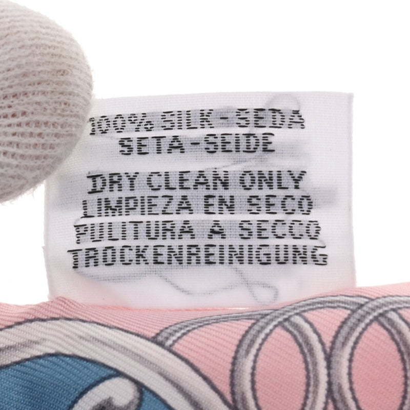 HERMES エルメス ツイリー LIFT PROFILE 新タグ ピンク/イエロー レディース シルク100％ スカーフ ABランク 中古 銀蔵