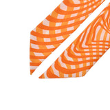 HERMES エルメス ツイリー オレンジ/白 レディース シルク100％ スカーフ Aランク 中古 銀蔵