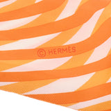 HERMES エルメス ツイリー オレンジ/白 レディース シルク100％ スカーフ Aランク 中古 銀蔵
