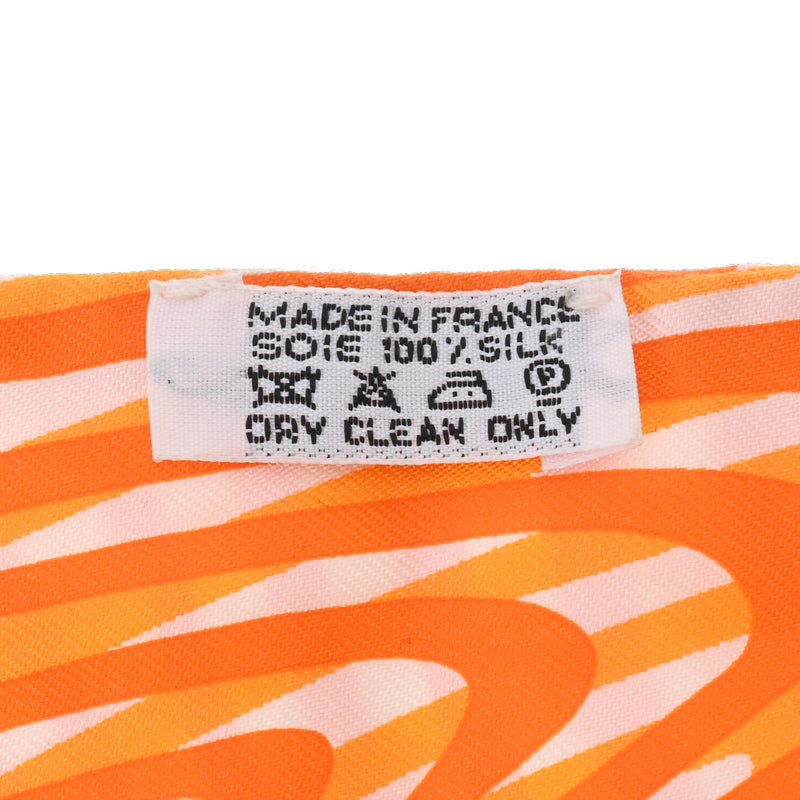 エルメスツイリー オレンジ/白 レディース シルク100％ スカーフ