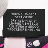 HERMES エルメス ツイリー JEU DE SOIE 新タグ ピンク/黒 レディース シルク100％ スカーフ ABランク 中古 銀蔵