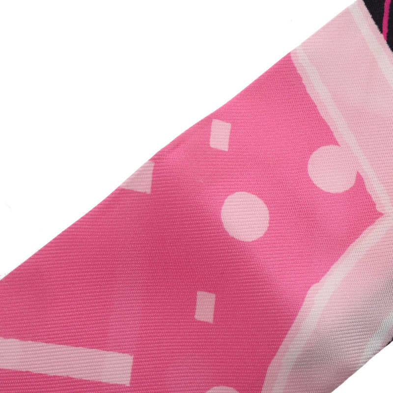 HERMES エルメス ツイリー JEU DE SOIE 新タグ ピンク/黒 レディース シルク100％ スカーフ ABランク 中古 銀蔵