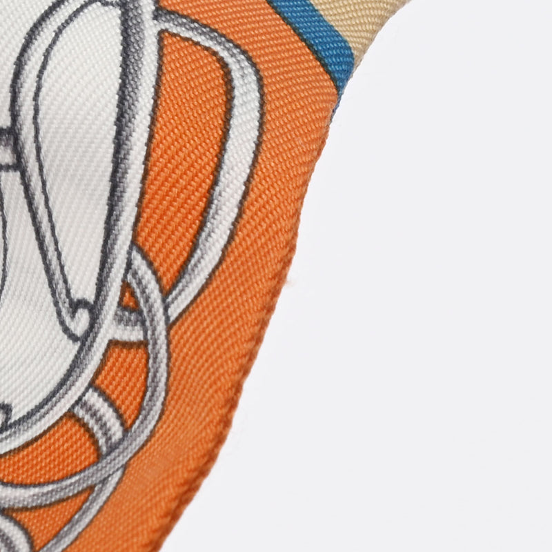 HERMES エルメス ツイリー LIFT PROFILE 新タグ オレンジ/ベージュ レディース シルク100％ スカーフ ABランク 中古 銀蔵