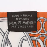 HERMES エルメス ツイリー LIFT PROFILE 新タグ オレンジ/ベージュ レディース シルク100％ スカーフ ABランク 中古 銀蔵