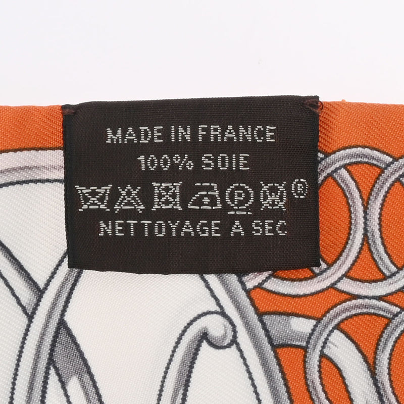 HERMES エルメス ツイリー LIFT PROFILE 新タグ オレンジ/ベージュ レディース シルク100％ スカーフ ABランク 中古 銀蔵
