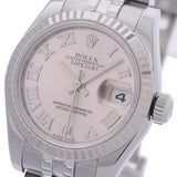 ROLEX ロレックス デイトジャスト 179174 レディース SS/WG 腕時計 自動巻き ピンク文字盤 Aランク 中古 銀蔵