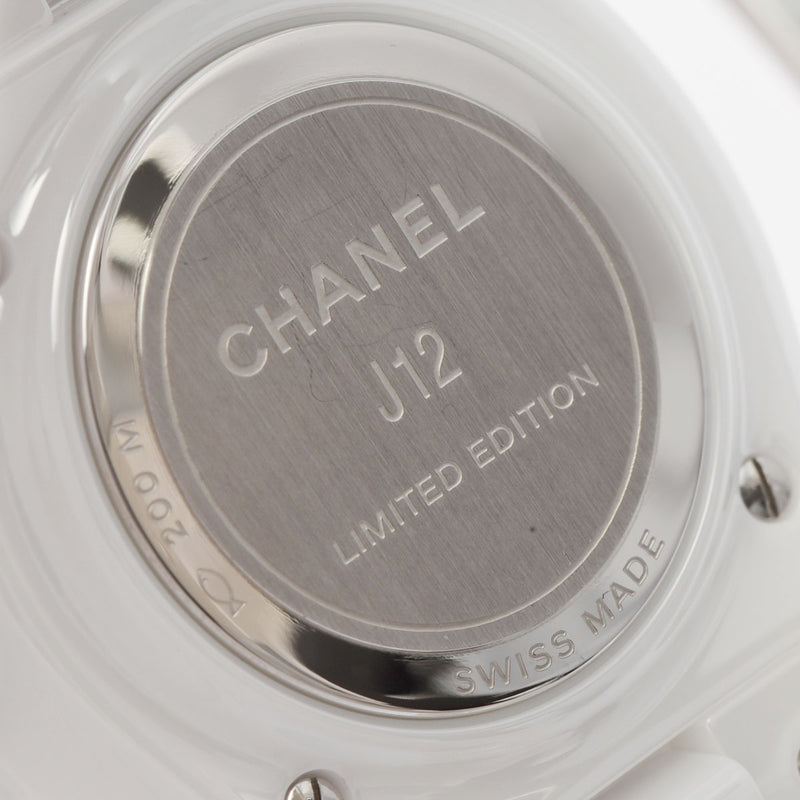 CHANEL シャネル J12 ウォンテッド H7419 レディース 白セラミック 腕時計 クオーツ ホワイト文字盤 Aランク 中古 銀蔵