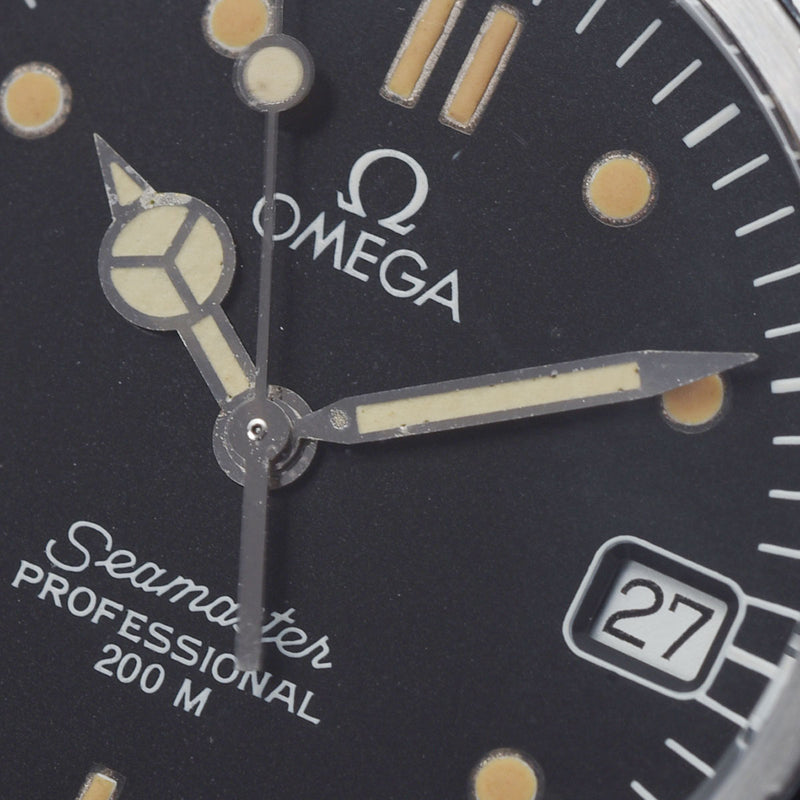 OMEGA オメガ シーマスター プレボンド 2850.50 メンズ SS 腕時計 クオーツ 黒文字盤 Aランク 中古 銀蔵