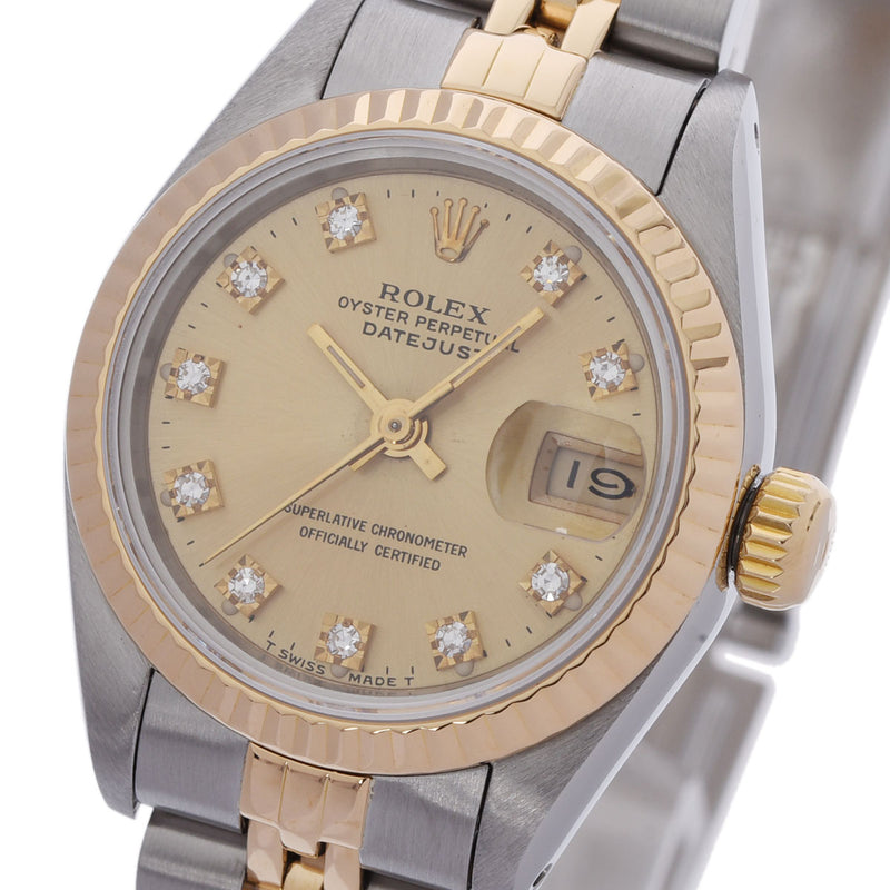 ROLEX ロレックス デイトジャスト  69173G レディース YG/SS 腕時計 自動巻き シャンパン文字盤 Aランク 中古 銀蔵