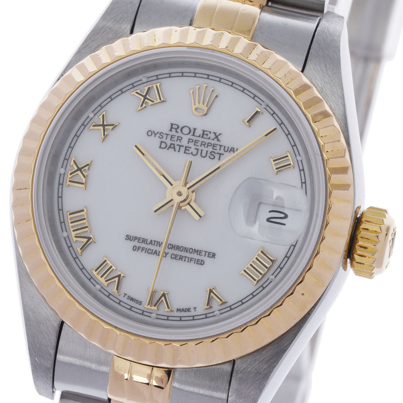 ROLEX ロレックス デイトジャスト 69173 レディース YG/SS 腕時計 自動巻き ホワイト文字盤 Aランク 中古 銀蔵