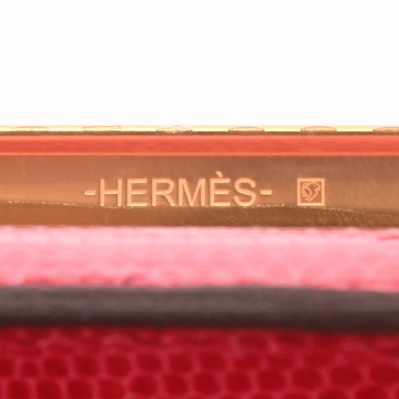 HERMES エルメス コンスタンスミニ18 ローズエクストリーム ゴールド金具 D刻印(2019年頃) レディース リザード ショルダーバッグ 未使用 銀蔵
