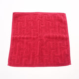 HERMES エルメス H柄 ハンドタオル レッド レディース コットン100％ タオル Aランク 中古 銀蔵