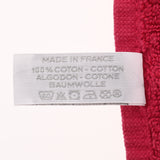 HERMES エルメス H柄 ハンドタオル レッド レディース コットン100％ タオル Aランク 中古 銀蔵