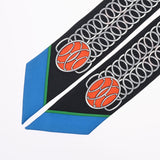 HERMES エルメス ツイリー LIFT PROFILE ブラック/コバルト/バーミリオン レディース シルク100％ スカーフ Aランク 中古 銀蔵