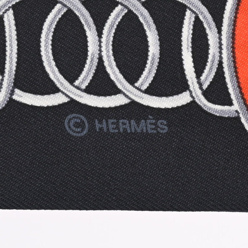 HERMES エルメス ツイリー LIFT PROFILE ブラック/コバルト/バーミリオン レディース シルク100％ スカーフ Aランク 中古 銀蔵