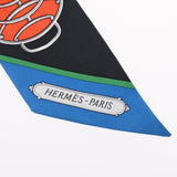 HERMES エルメス ツイリー LIFT PROFILE ブラック/コバルト/バーミリオン レディース シルク100％ スカーフ Aランク 中古 銀蔵
