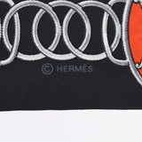 HERMES エルメス ツイリー LIFT PROFILE ブラック/コバルト/バーミリオン レディース シルク100％ スカーフ Aランク 中古 銀蔵