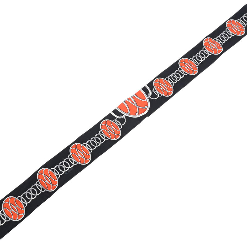 HERMES エルメス ツイリー LIFT PROFILE ブラック/コバルト/バーミリオン レディース シルク100％ スカーフ Aランク 中古 銀蔵