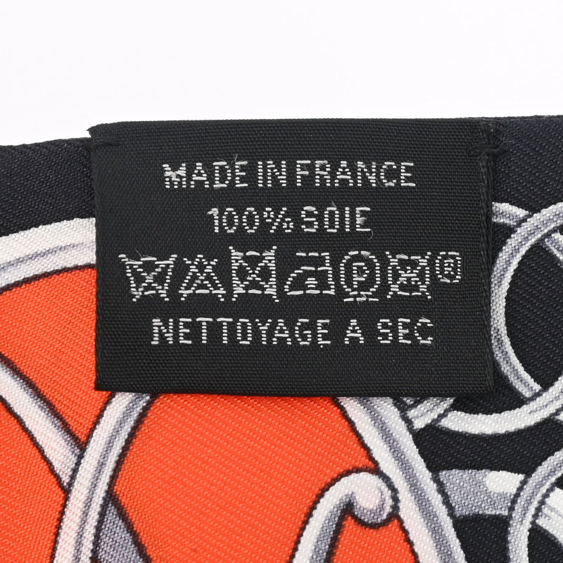 HERMES エルメス ツイリー LIFT PROFILE ブラック/コバルト/バーミリオン レディース シルク100％ スカーフ Aランク 中古 銀蔵