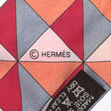 HERMES エルメス ツイリー オレンジ/レッド/ピンク レディース シルク100％ スカーフ ABランク 中古 銀蔵