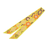 HERMES エルメス ツイリー KELLY EN PERLES イエローグリーン レディース シルク100％ スカーフ ABランク 中古 銀蔵