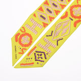 HERMES エルメス ツイリー KELLY EN PERLES イエローグリーン レディース シルク100％ スカーフ ABランク 中古 銀蔵