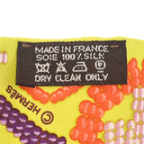 HERMES エルメス ツイリー KELLY EN PERLES イエローグリーン レディース シルク100％ スカーフ ABランク 中古 銀蔵